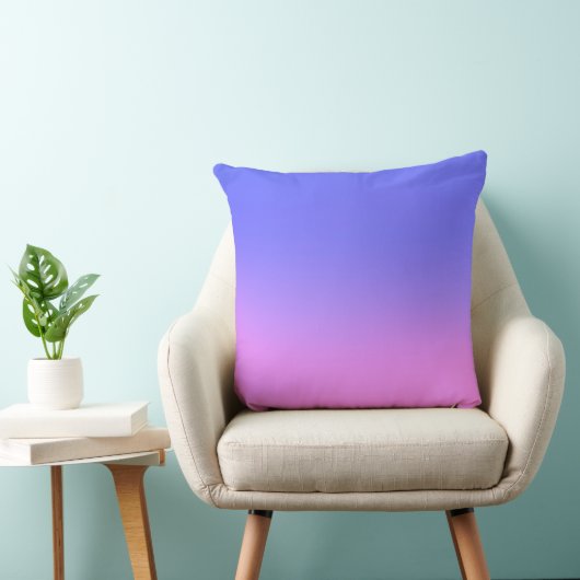 Coussin Simple Sunset Ombre Effet bleu et rose (Chaise)