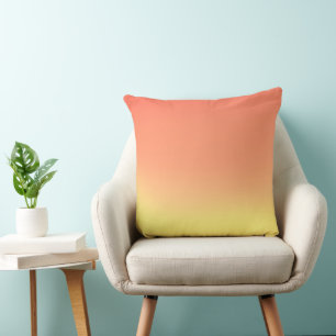 Coussin Simple Sunset Ombre Effet jaune et orange