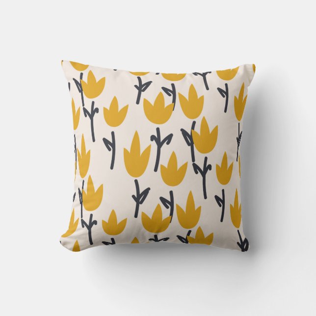 Coussin Simple tulipe fleur transparente motif (Recto)