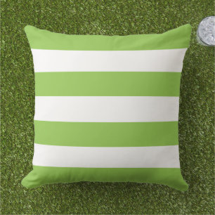 Coussin Simples rayures horizontales classiques de chaux v