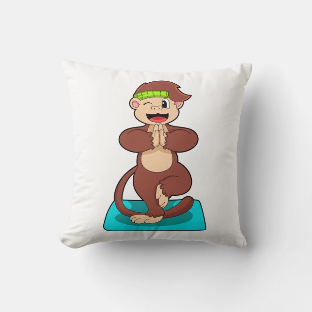 Coussin Singe au yoga debout (Recto)