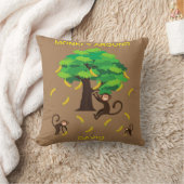 Coussin "Singe autour" Singes allant des bananes (Couverture)