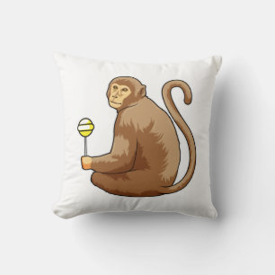 Coussin Singe avec Lollipop