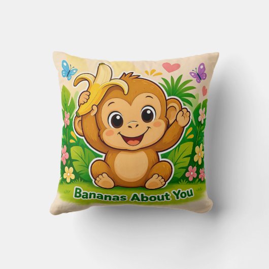 Coussin ~ SINGE ~ Bananas About You ~ (Verso)