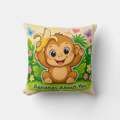 Coussin ~ SINGE ~ Bananas About You ~ (Recto)