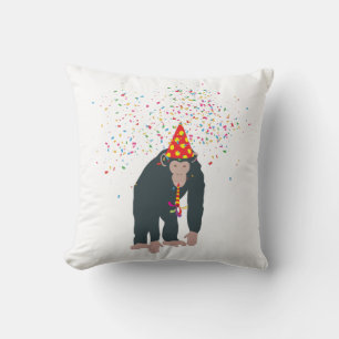 Coussin Singe Chimpanzé Fête Animaux Fête Fête