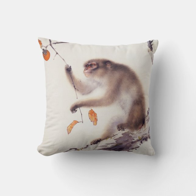 Coussin Singe dans un arbre de kaki (Recto)