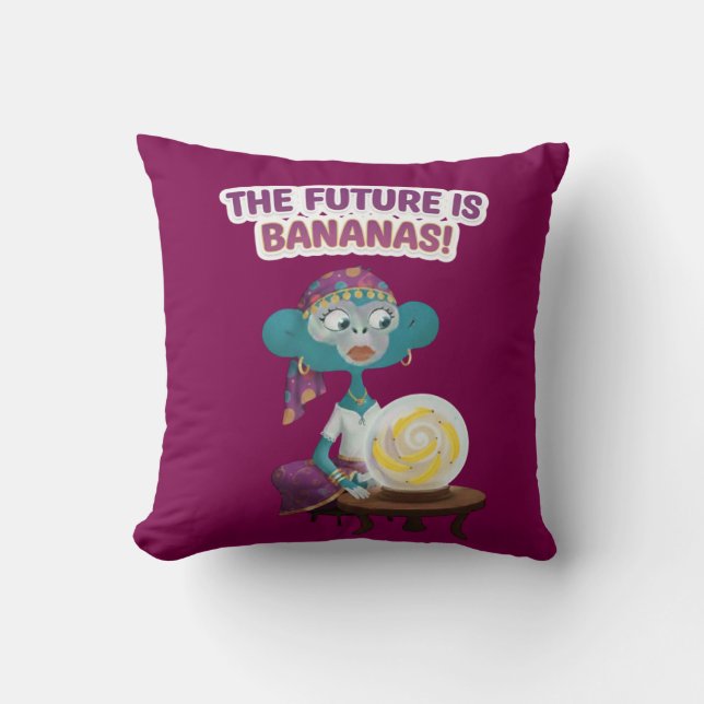 Coussin Singe diseur de bonne aventure (Recto)