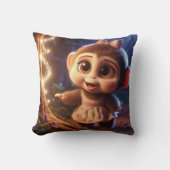 Coussin Singe mignon en robe (Recto)