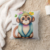 Coussin singe mignon, peinture à l'aquarelle (Couverture)