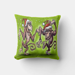 Coussin Singes de Noël