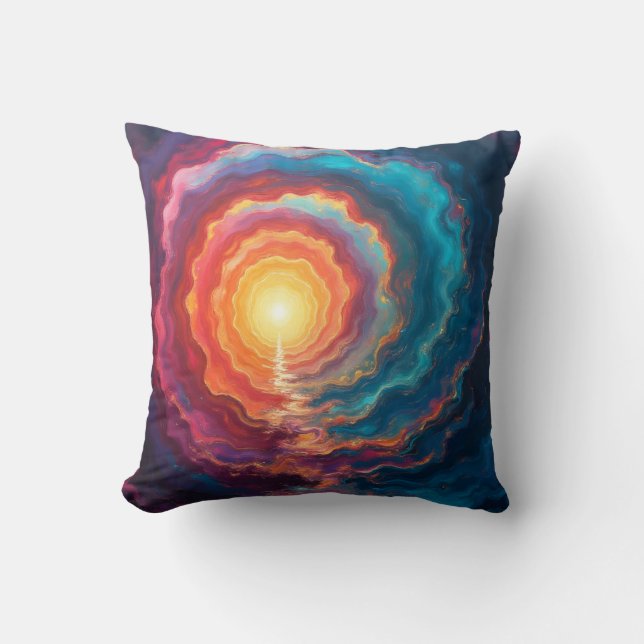 Coussin Singularité chromatique – Abstrait (Recto)