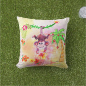 Coussin Sion the Monkey Wall Horloge (Herbe)