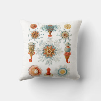 Coussin Siphonophore de Haeckel Vie marine Méduse vintage