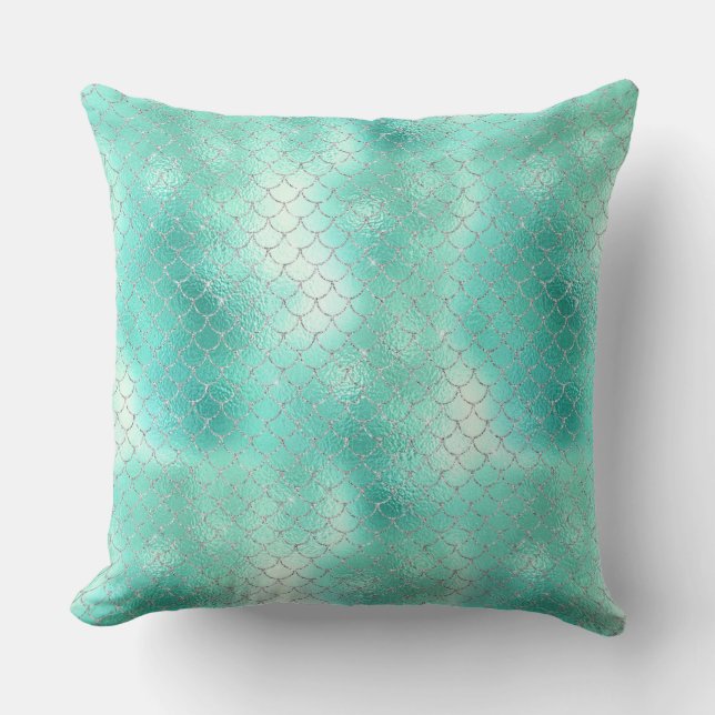 Coussin Sirène de menthe d'argent (Recto)