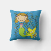 Coussin Sirène d'une chevelure de Brown (Verso)