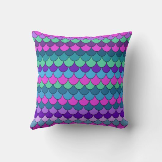 Coussin Sirène multicolore colorée (Verso)