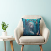 Coussin Sirène nager avec le poisson mignon pilon jetez (Chaise)