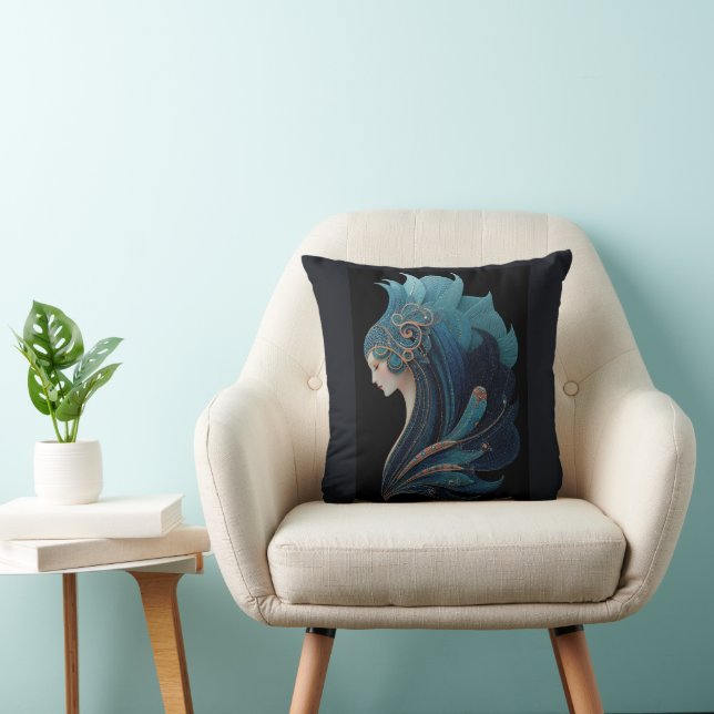COUSSIN SIRÈNE NOIR #2 (Chaise)