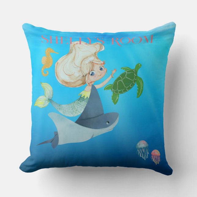 Coussin Sirène personnalisée (Recto)