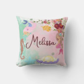 Coussin Sirène Personnaliser Nom Jeu d'oreiller (Recto)