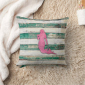 Coussin Sirène rustique (rose et vert) (Couverture)