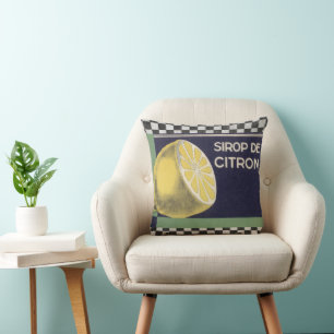 Coussin Sirop de citron vintage