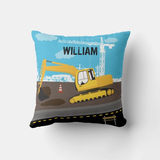 Coussin Site des camions de construction de camions d'exca (Verso)