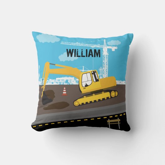 Coussin Site des camions de construction de camions d'exca (Recto)