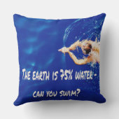 Coussin Siwmming équipe de natation Amour à la piscine (Verso)