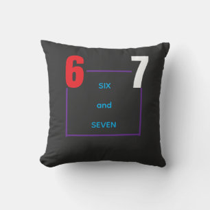 Coussin Six et Sept – Conception de nombres minimalistes t