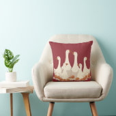Coussin Six oies pondent Cut-Out de style stencil 2 (Chaise)