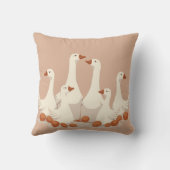 Coussin Six oies pondent Cut-Out de style stencil 2 (Verso)