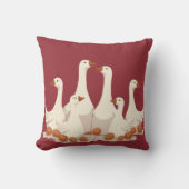 Coussin Six oies pondent Cut-Out de style stencil 2 (Recto)
