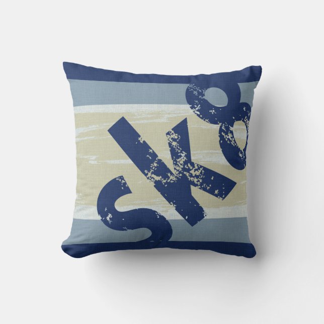 Coussin Sk8 Navy Blues (Recto)
