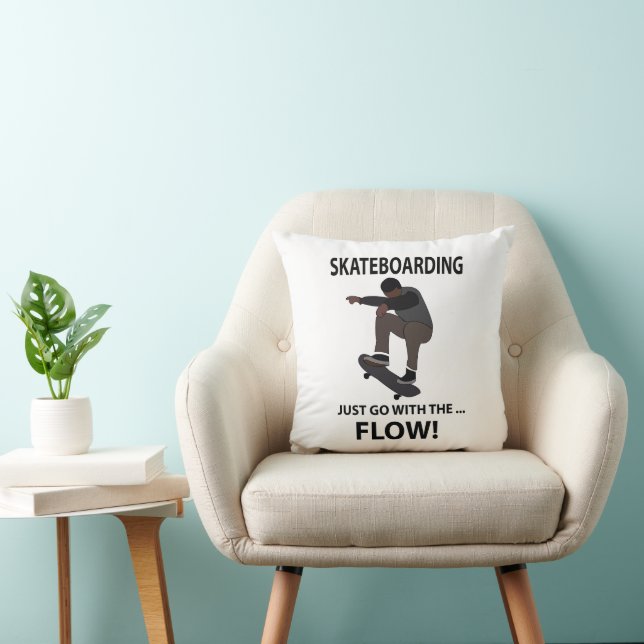 Coussin Skateboard Aller Avec Le Flux Skateboarder (Chaise)