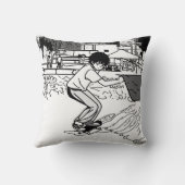 Coussin Skateboard Moves - Young Skateboarder (Verso)