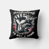 Coussin Skateboarding is Not A Crime (Verso)