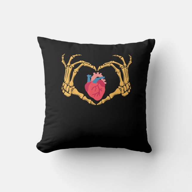 Coussin Skeleton Anatomie du coeur de la main Cardiac Cvic (Recto)
