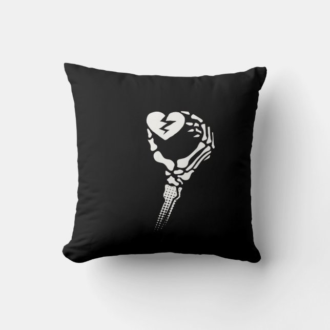 Coussin Skeleton Coeur de main (Recto)