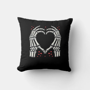 Coussin Skeleton Coeur main Valentines Jour Drôle Couple