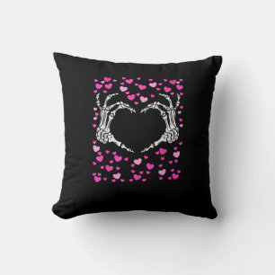 Coussin Skeleton Coeur main Valentines Jour Funny Viral