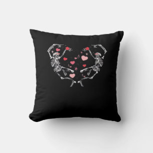 Coussin Skeleton Danser Coeur Saint Valentin Cadeau Crâne