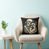 Coussin Skeleton serrant chien Halloween berger allemand (Chaise)