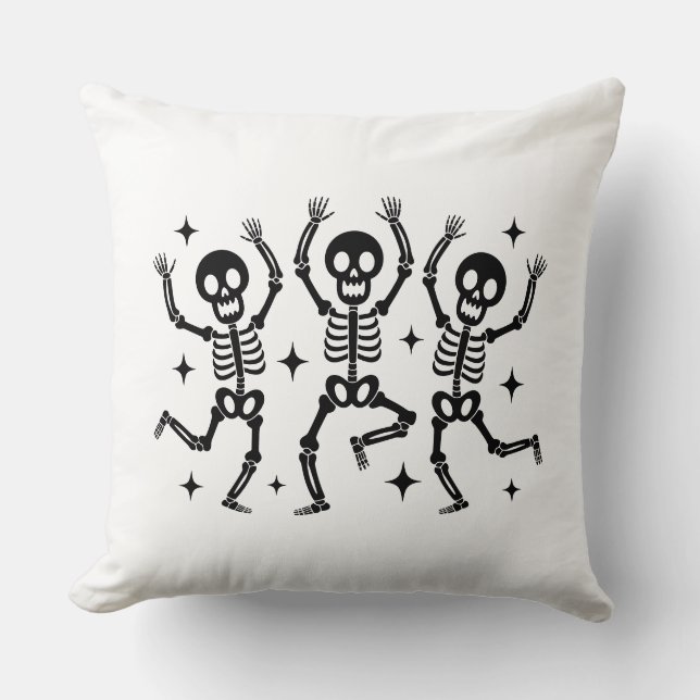 Coussin Skeletons d'Halloween (Recto)