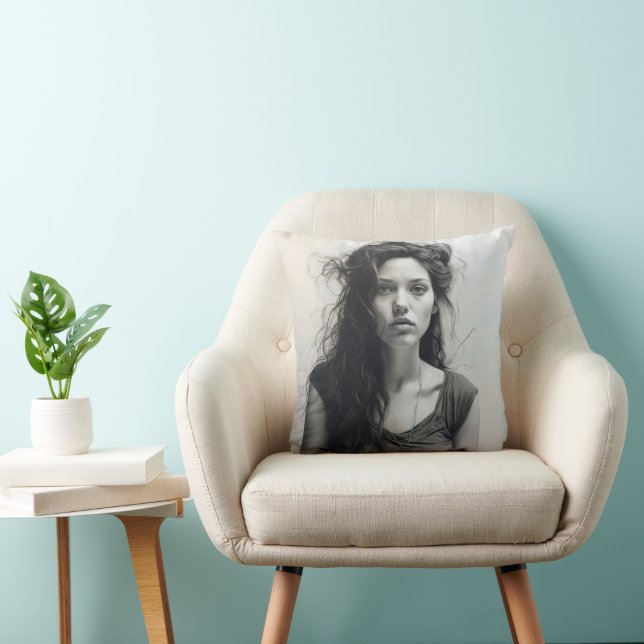 Coussin Sketch femme (Chaise)