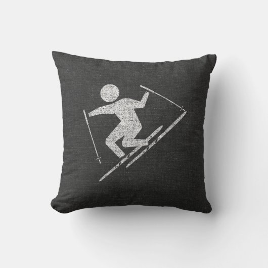 Coussin Ski au jeu (Recto)