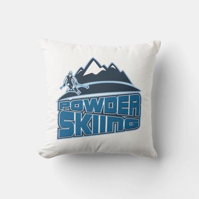 Coussin Ski en poudre Sports d'hiver à Moguls (Recto)