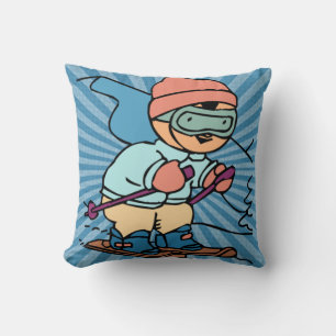 Coussin Ski vintage skieur skier drôle ski