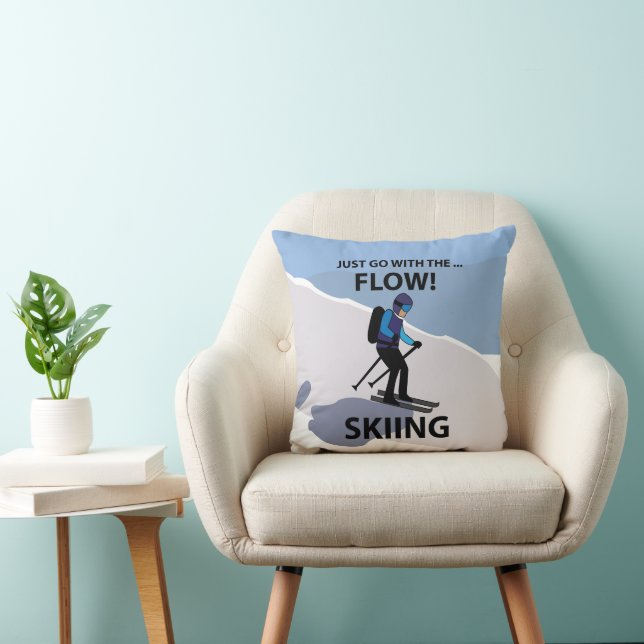 Coussin Skiing Just Go With The Flow Skiing (Chaise)